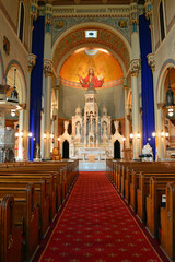 Fototapeta na wymiar The Interior of Sts Peter and Paul Church, San Francisco