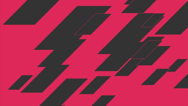 Black and pink geometric minimal abstract motion background. Seamless looping. Video animation Ultra HD 4K 3840x2160