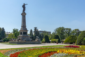 Obraz premium Freedom Square at the center of city of Ruse, Bulgaria