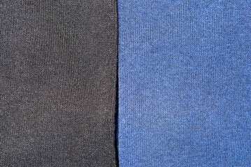 Surface of different color cotton fabric with top view