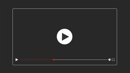 Media player design template for web and mobile apps flat style.
