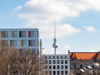 Fototapeta na wymiar view of Berlin. Streets and buildings of Berlin.