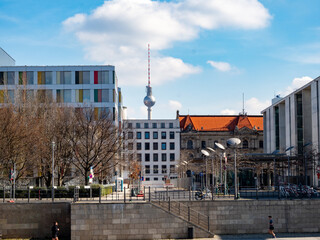 view of Berlin. Streets and buildings of Berlin.