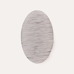 Optimistic easter concept. Abstract gray colored fluffy filled with in, cute egg shaped, against off-white background.