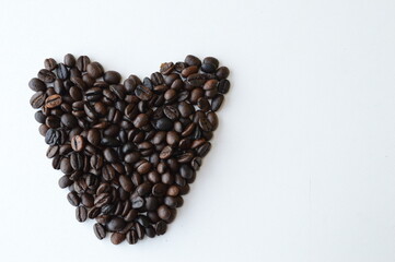 Coffee beans isolated on white background