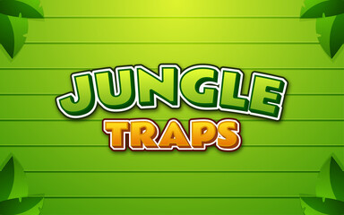 Jungle traps 3d editable text effect