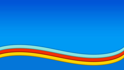 Colorful curved lines with a blue background - Vector Illustration