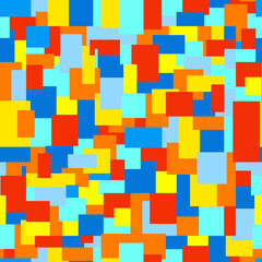 Bright colorful abstract geometric in a seamless repeat pattern - Vector Illustration