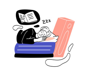 Person with interesting book abstract concept