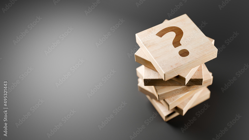 Poster group of question marks; business and life concepts. original 3d rendering