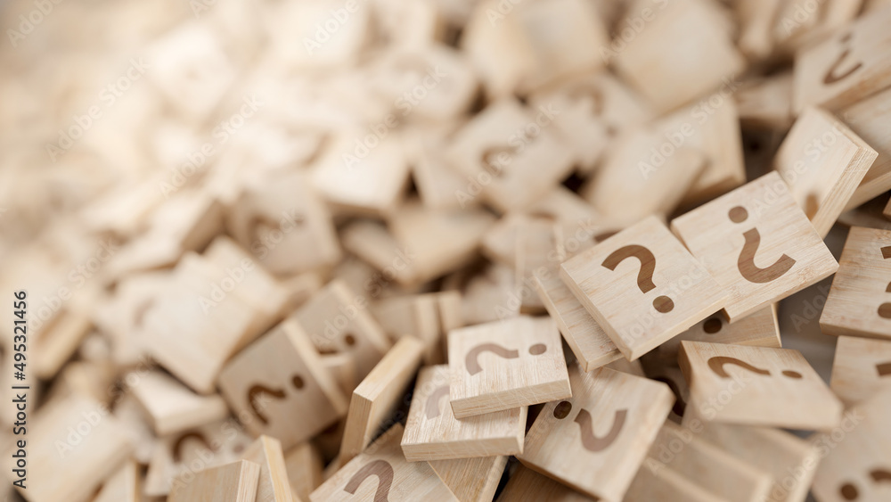 Poster infinite question marks; business and life concepts. original 3d rendering