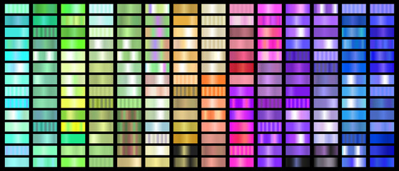 Metal Gradient Collection of Every Color Swatches. © csiling