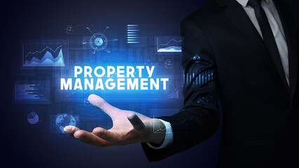 Hand of Businessman holding motivational message