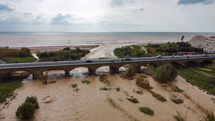 ALTEA, SPAIN, FLOOD IN RIVER ALGAR - 27 MARCH 2022