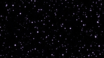 fairy shiny and glowing stars on night sky wallpaper