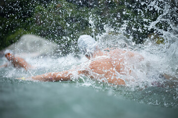 person in water