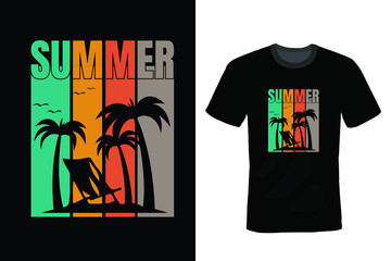 Summer T-shirt design, vintage