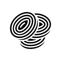 slice onion glyph icon vector. slice onion sign. isolated contour symbol black illustration