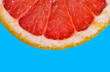 Macro de pomelo rojo