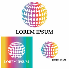 3D digital globe logo design. icon vector illustration. This logo is suitable for global company  world technologies and media and publicity agencies