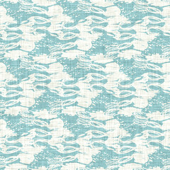 Aegean teal liner stripe patterned linen texture background. Summer coastal living style home decor fabric effect. Sea green wash grunge wave line blur material. Decorative textile seamless pattern