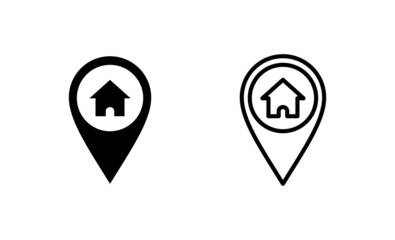 Address icon vector. home location sign and symbol. pinpoint