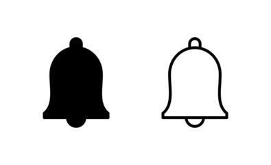 Bell icon vector. Notification sign and symbol for web site design