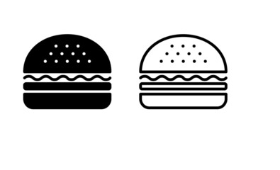 Burger icon vector. burger sign and symbol. hamburger
