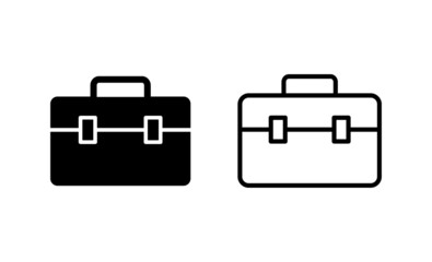 Briefcase icon vector. suitcase sign and symbol. luggage symbol.