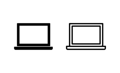 Laptop icon vector. computer sign and symbol