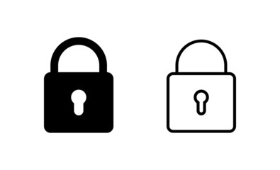 Lock icon vector. Padlock sign and symbol. Encryption icon. Security symbol