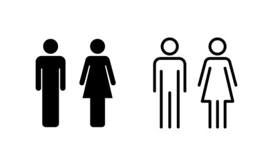 Man and woman icon vector. male and female sign and symbol. Girls and boys