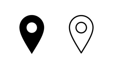 Fototapeta premium Pin icon vector. Location sign and symbol. destination icon. map pin