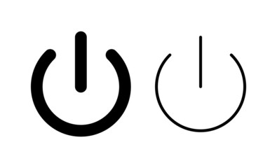 Power icon vector. Power Switch sign and symbol. Electric power