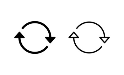 Refresh icon vector. Reload sign and symbol. Update icon.