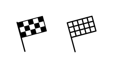 Racing flag icon vector. race flag sign and symbol.Checkered racing flag icon