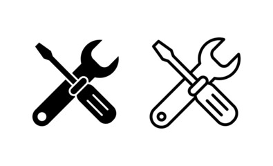 Repair tools icon vector. tool sign and symbol. vectorting icon. Wrench and screwdriver. Service