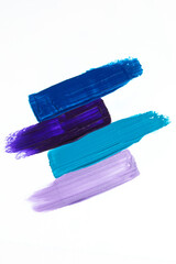 Blue and purple hue paint swatch
a smear of navy blue, dark purple, blue and purple paint as color swatch