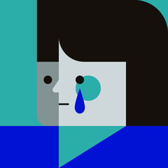 Concept of antidepressants are saving people from depression and about pills effect on mood and health. Flat cartoon vector illustration for banners, site, posters