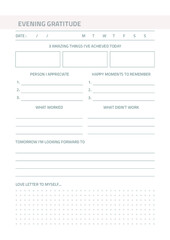 Evening Gratitude Journal