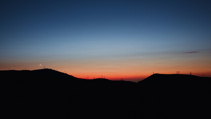 Sunset set in Morgan Hill, California