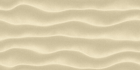 Seamless white sandy beach or  desert sand dunes tileable texture. Boho chic light brown clay colored summer repeat pattern background. A high resolution 3D rendering. - obrazy, fototapety, plakaty