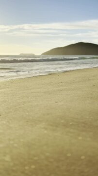 Australian beach in the morning