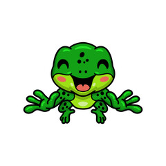 Cute little frog cartoon character