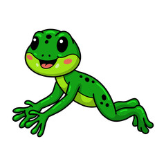 Cute little frog cartoon character