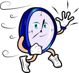 illustration vector graphic of clock man was running animation
perfect for, simple time themed design, animation of time, and time theme