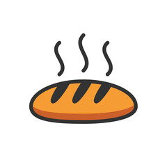 Bread Loaf icon Vector Design Template.