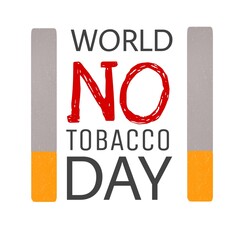 world no tobacco day text illustration 