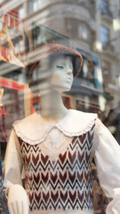 Female mannequins close-up. Fake and taken in clothing store. Close up.