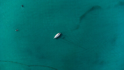 BOAT IN THE PACIFIC OCEAN